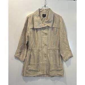 NWT Especially Yours Studio EY Gold Anorak Jacket Womens Size Large (L)
